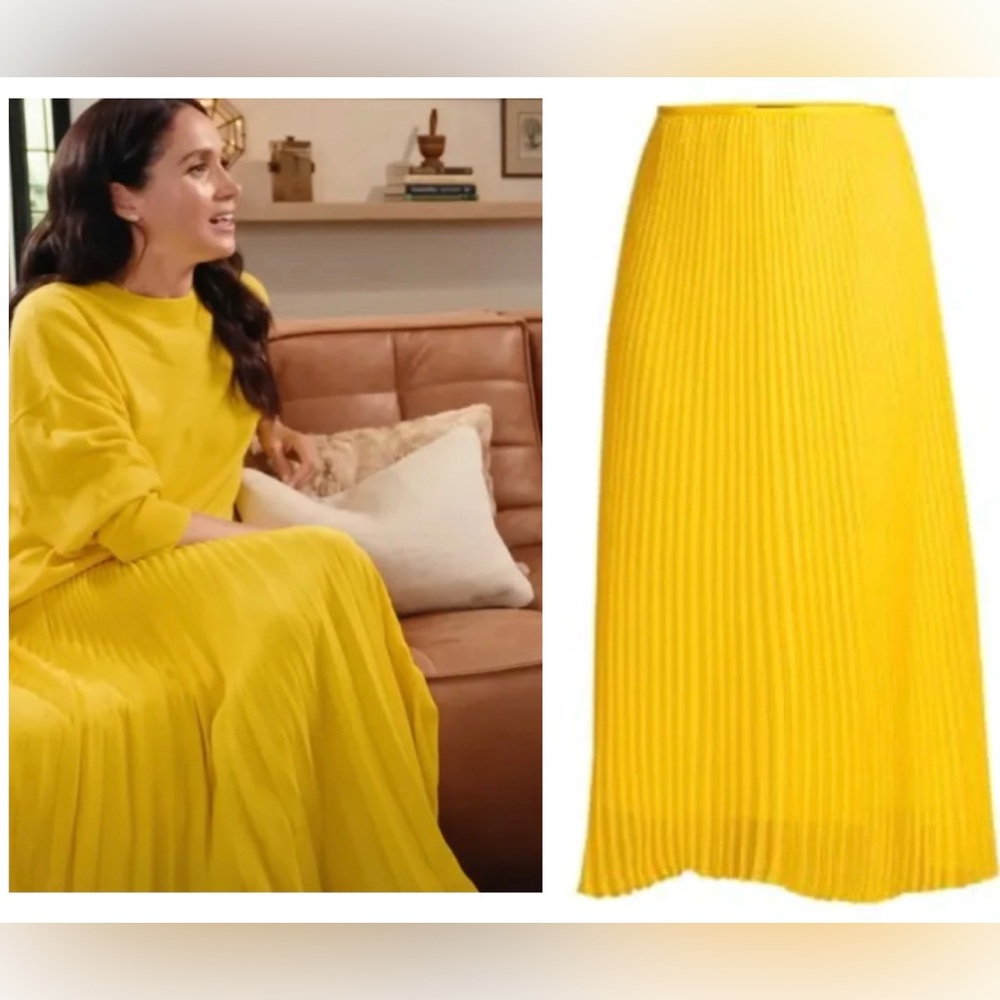 Polo by Ralph Lauren Yellow Midi Skirt